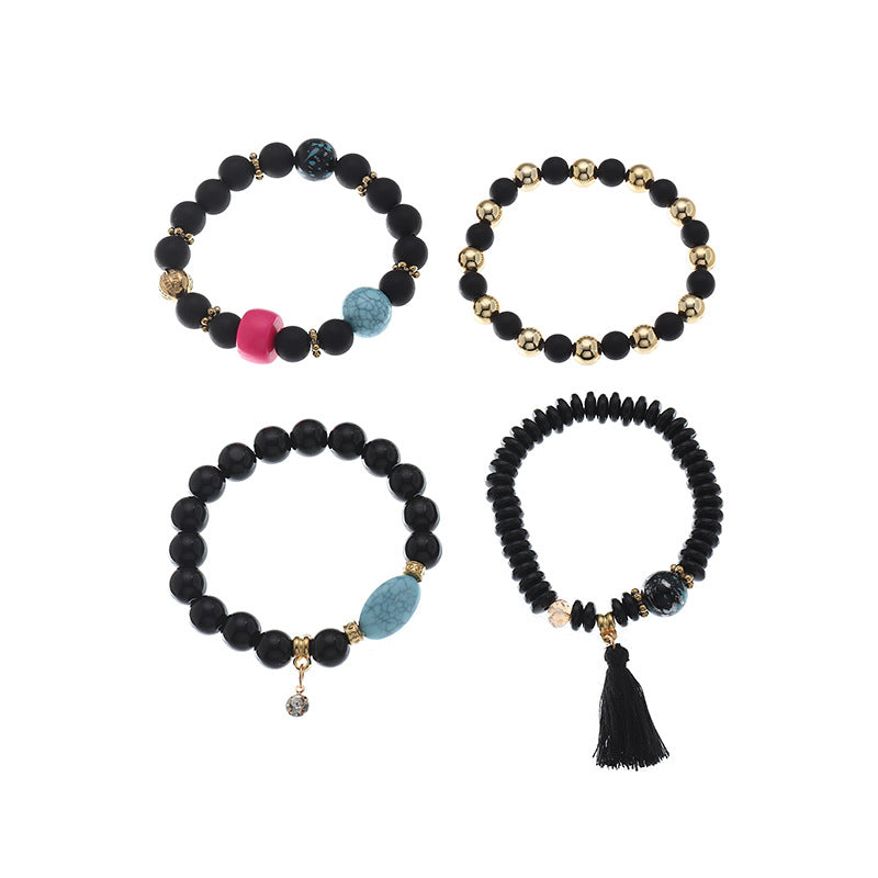 Wholesale Bohemian Turquoise Tassel Alloy Necklace